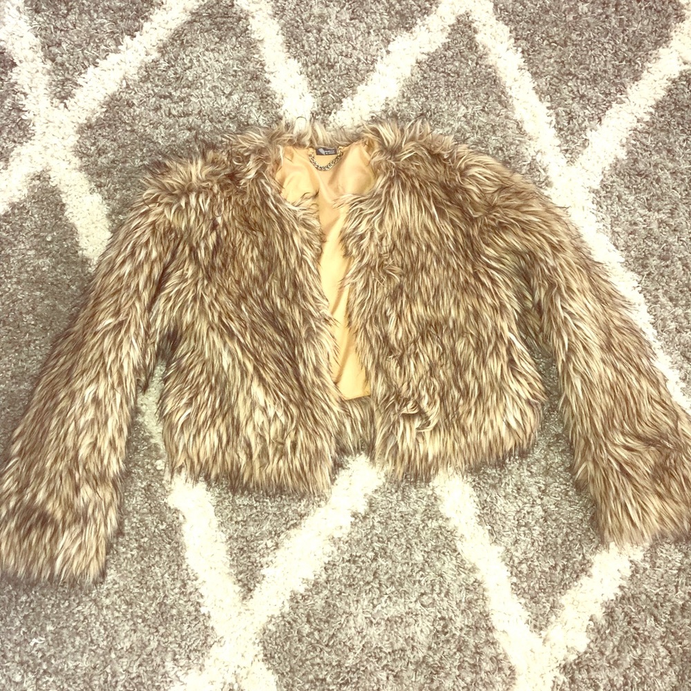 Sparkle & Fade Faux Fur Jacket